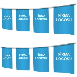 Firma Logolu İpe Dizili Bayrak